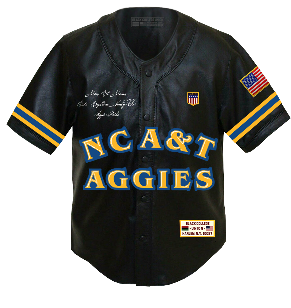 Leather Baseball Jersey - North Carolina A&T [NCAT]