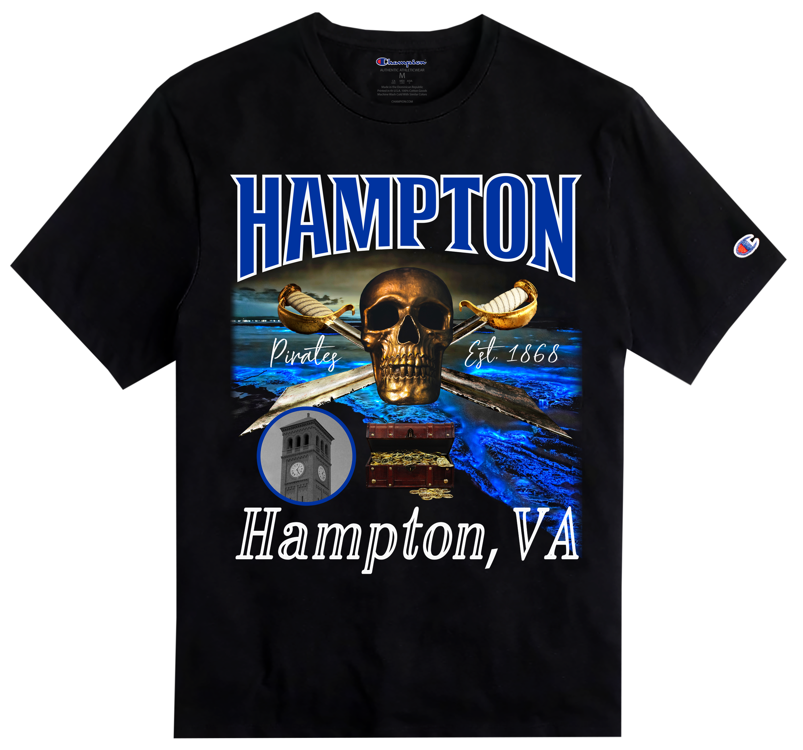 BCU X Champion Original HBCU Americana Rap Tee - Hampton