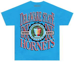 Delaware State Retro 90s Crest T-Shirt [DSU]