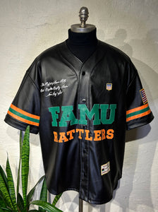 Leather Baseball Jersey - Florida A&M [FAMU]