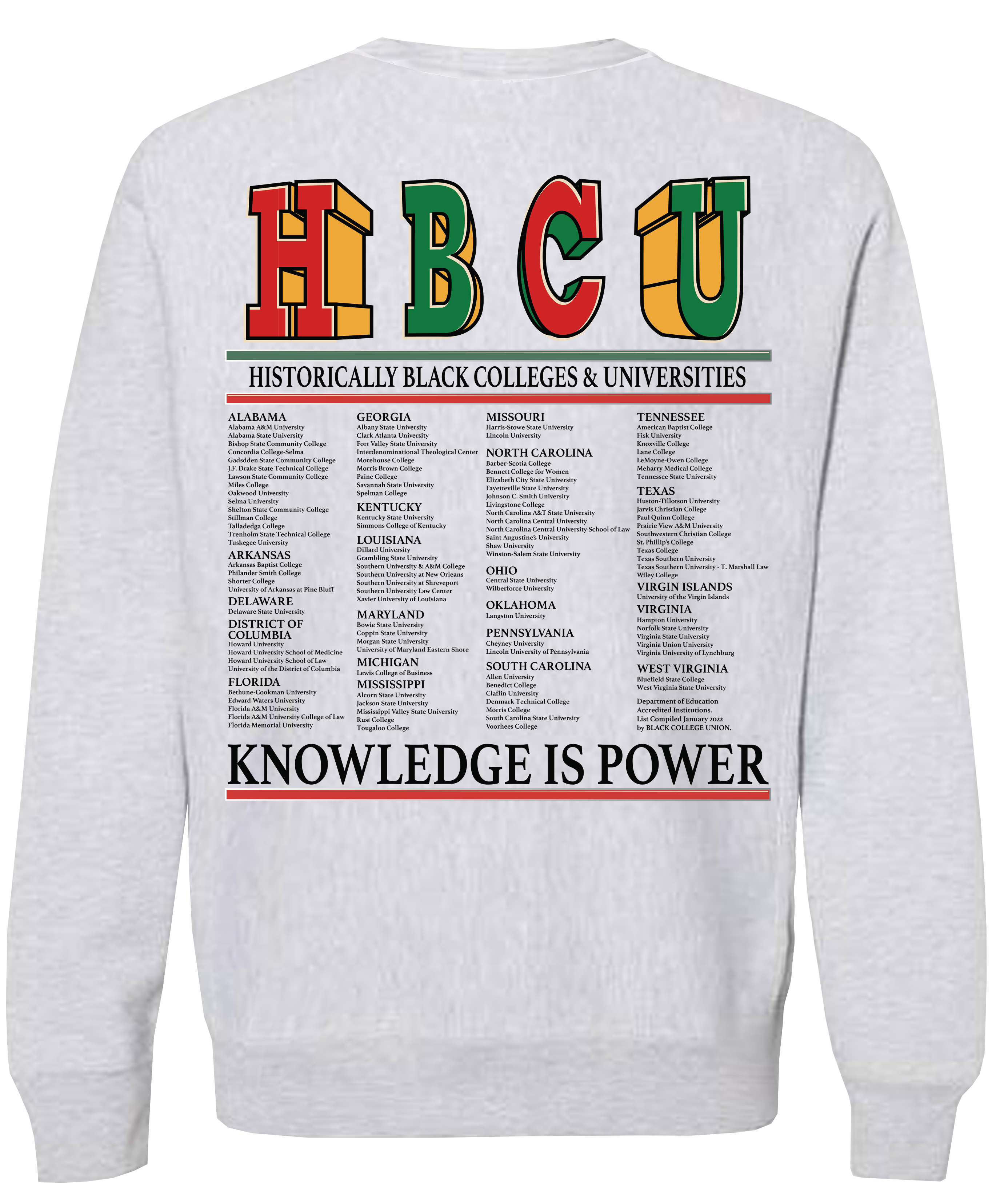 Black College Graduate Crewneck Sweatshirt