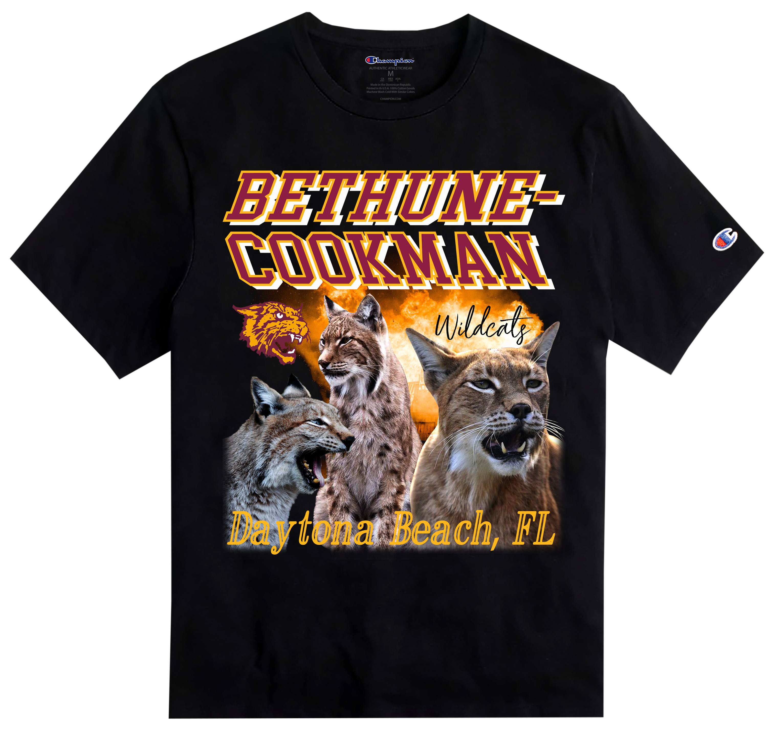 BCU X Champion Original HBCU Americana Rap Tee - Bethune-Cookman [B-CU]