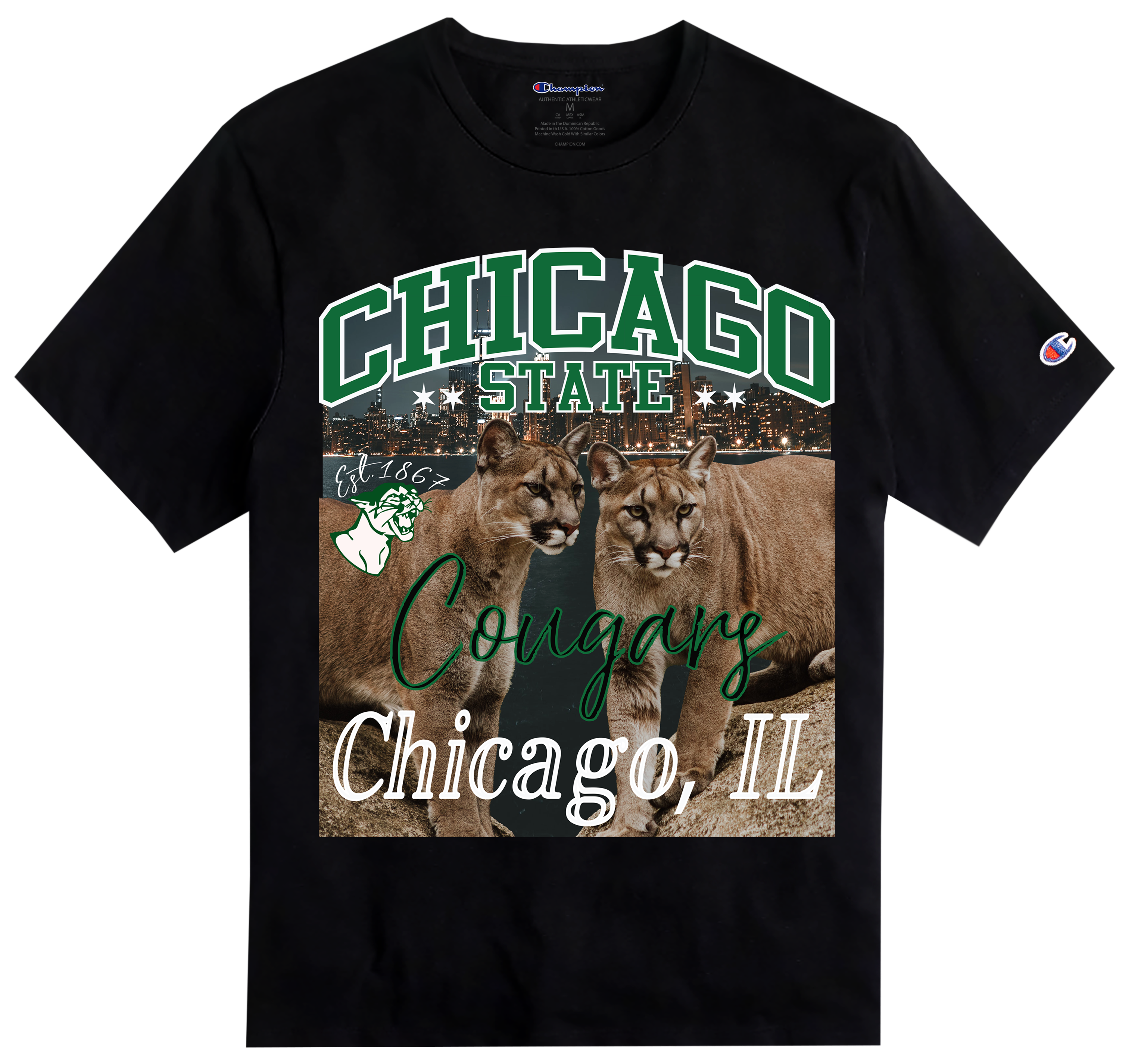 BCU X Champion Original HBCU Americana Rap Tee - Chicago State