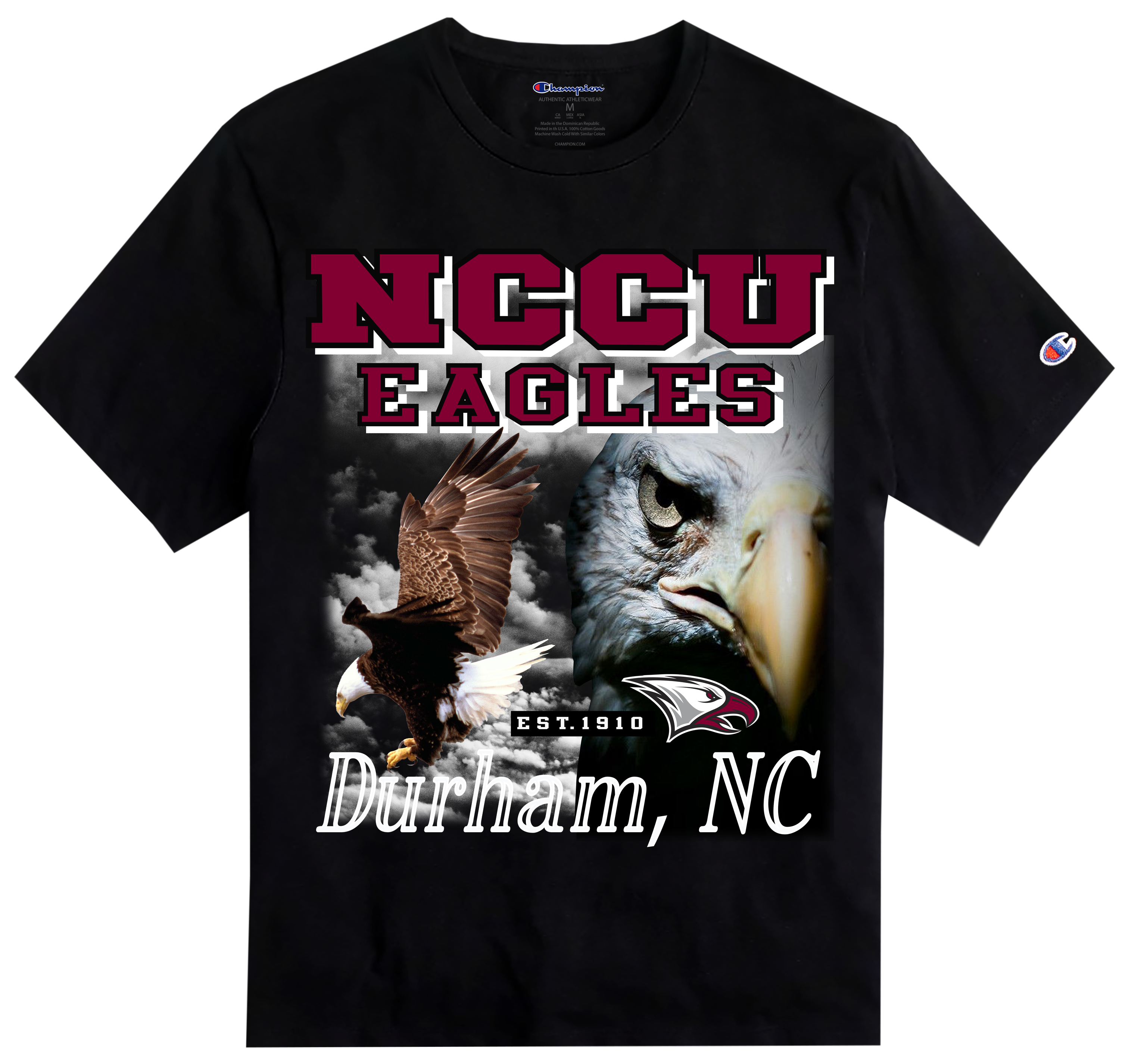 BCU X Champion Original HBCU Americana Rap Tee - North Carolina Central [NCCU]