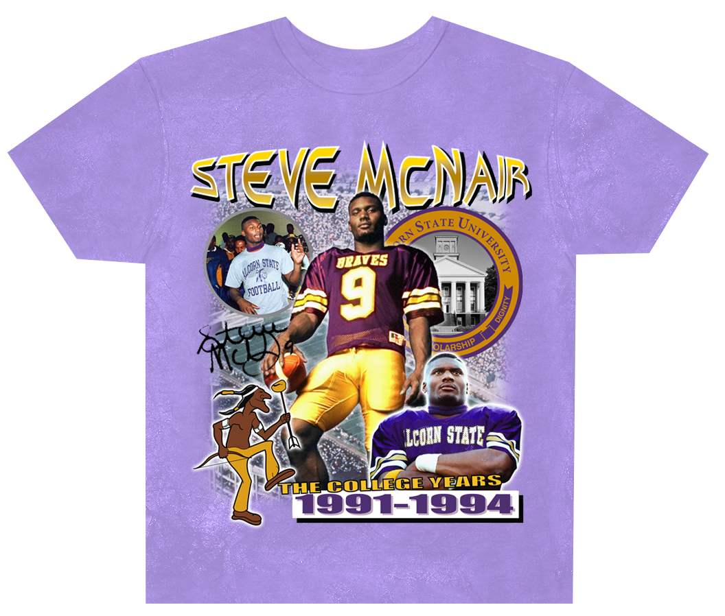 Steve McNair The College Years Homage Tee - Alcorn State – Black College  Union