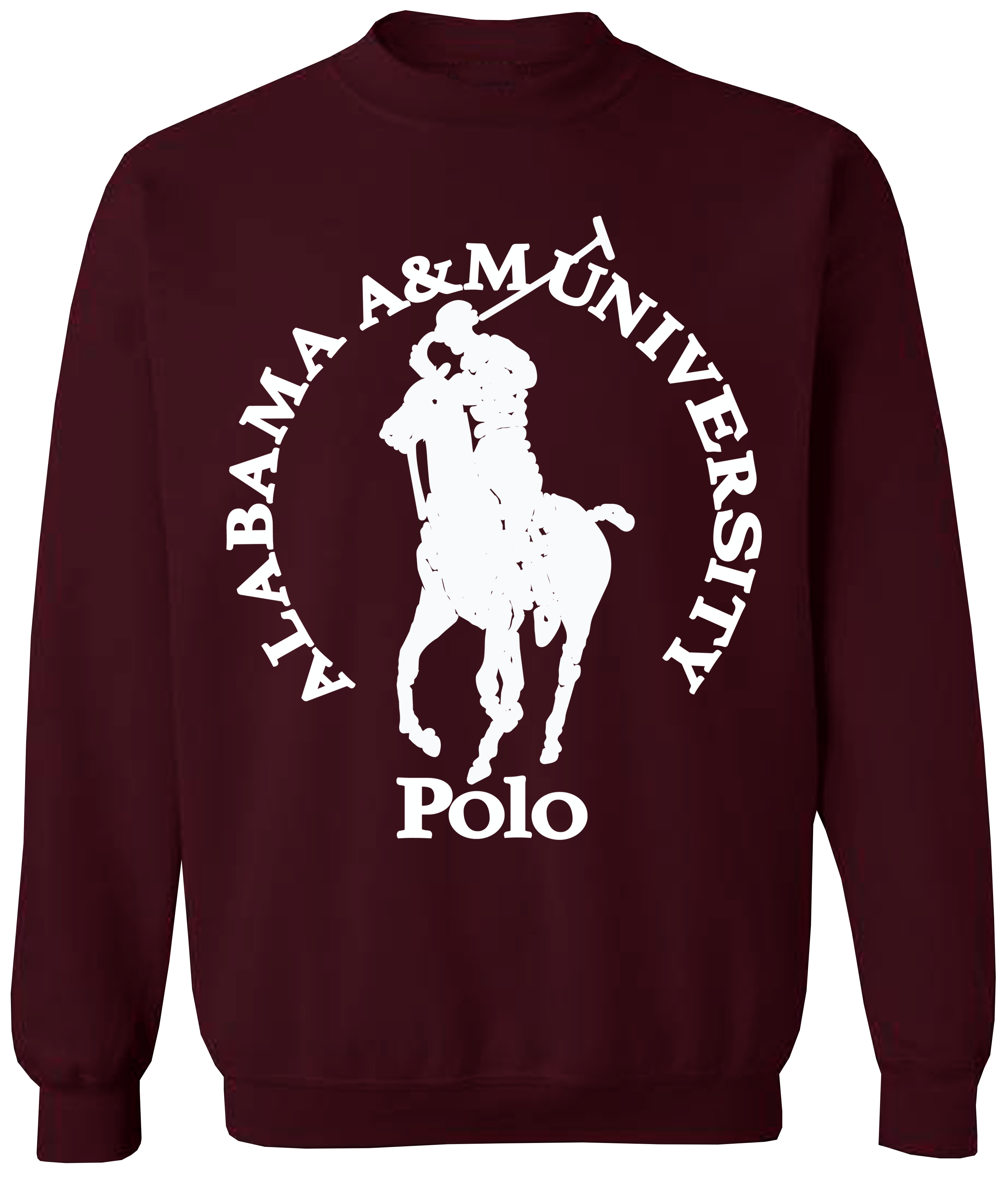 HBCU Polo Crewneck Sweatshirt - Alabama A&M [AAMU]