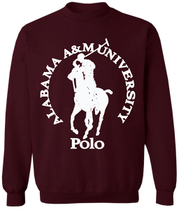HBCU Polo Crewneck Sweatshirt - Alabama A&M [AAMU]