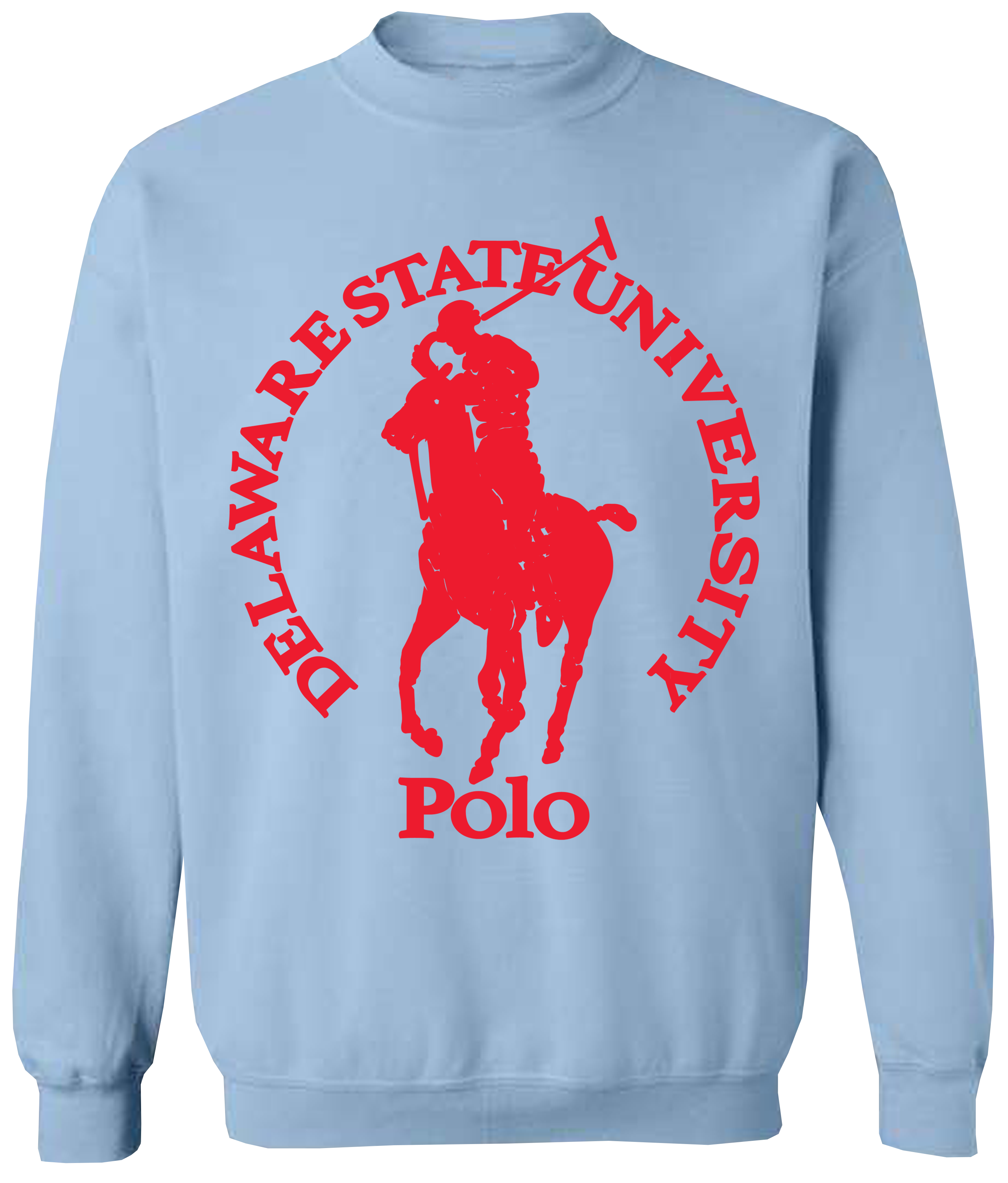 HBCU Polo Crewneck Sweatshirt Delaware State DSU