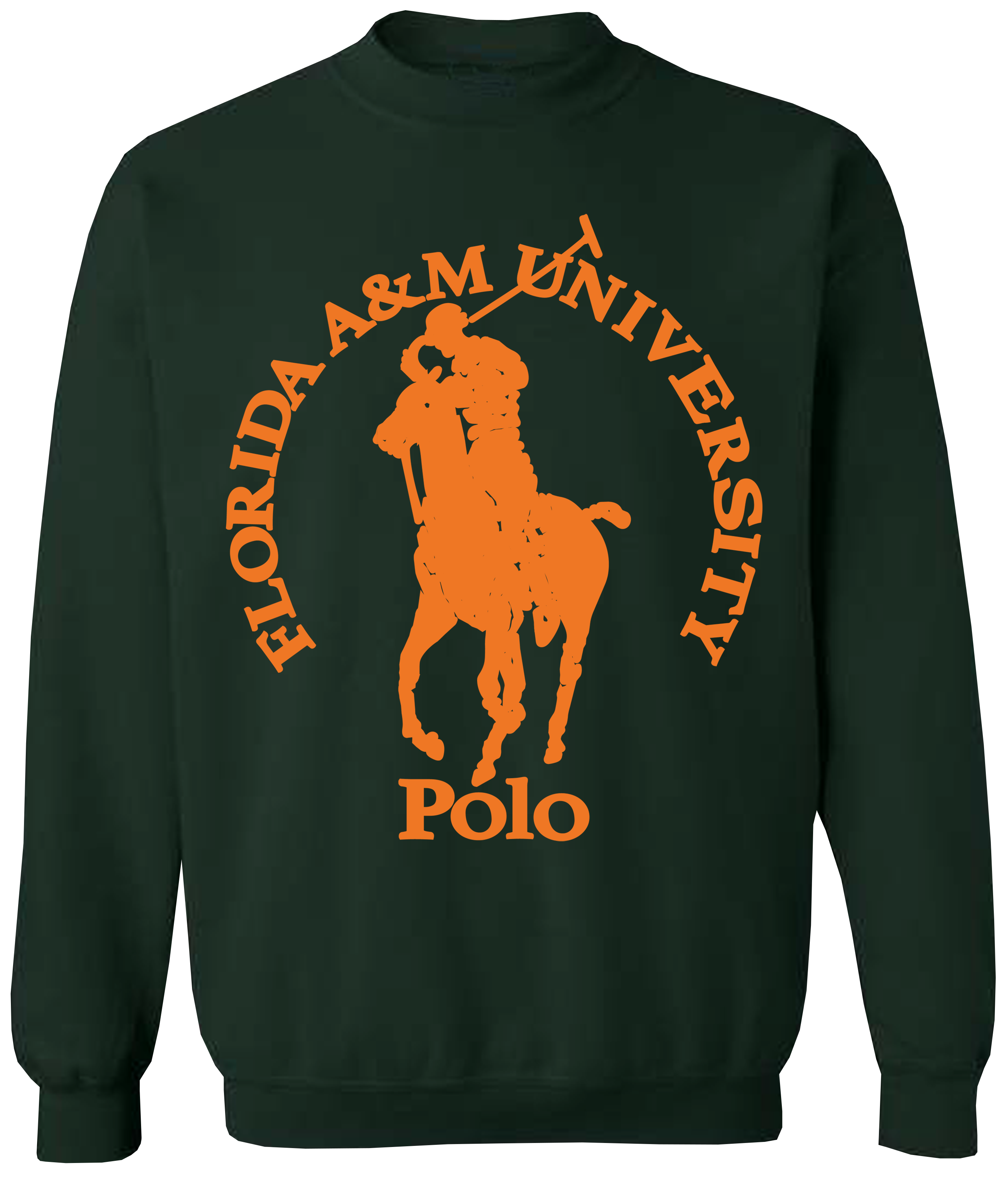 HBCU Polo Crewneck Sweatshirt - Florida A&M [FAMU]