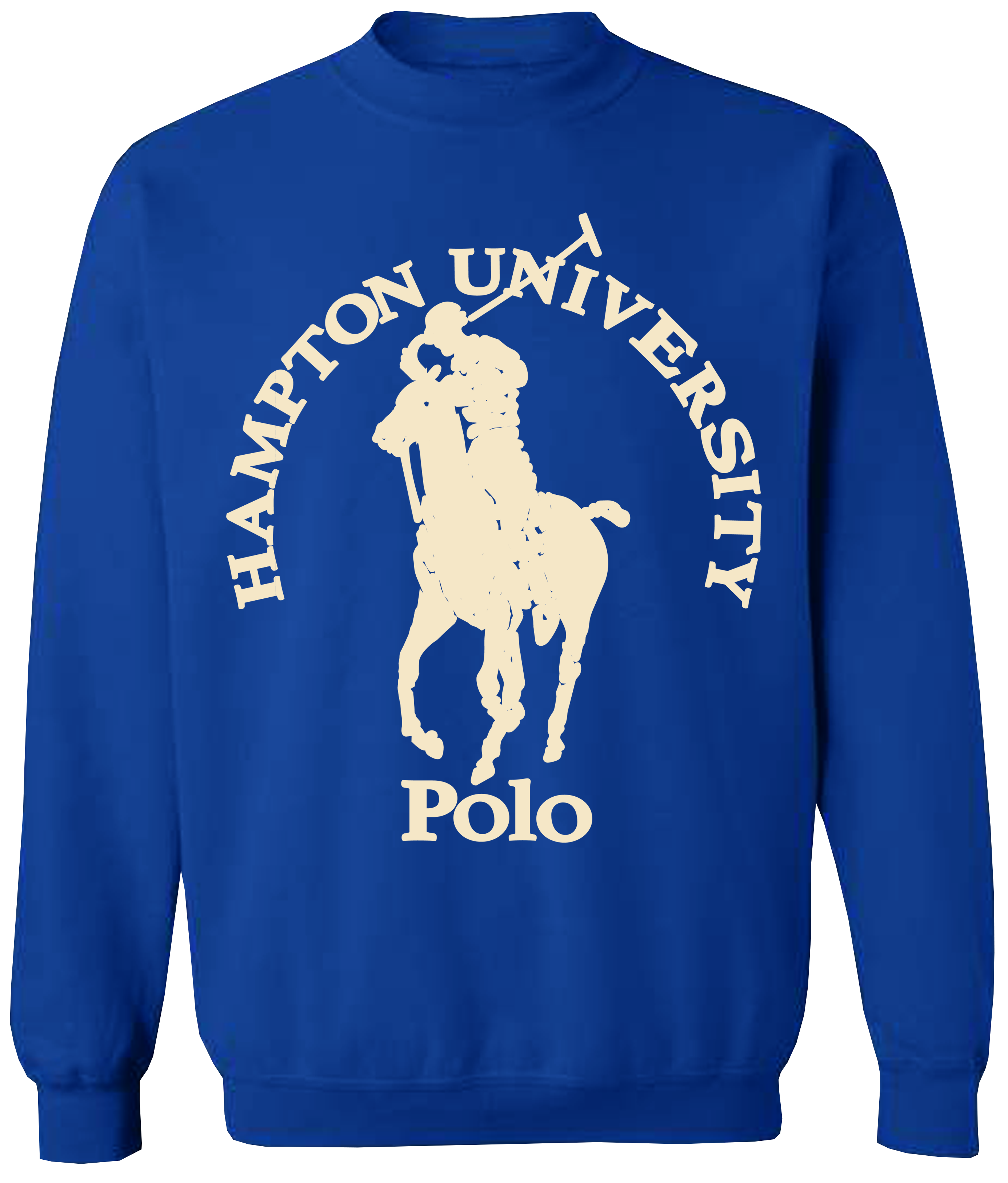 HBCU Polo Crewneck Sweatshirt - Hampton