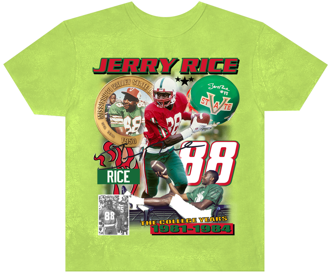 Jerry Rice "The College Years" Homage Tee V2 - Mississippi Valley State [MVSU]