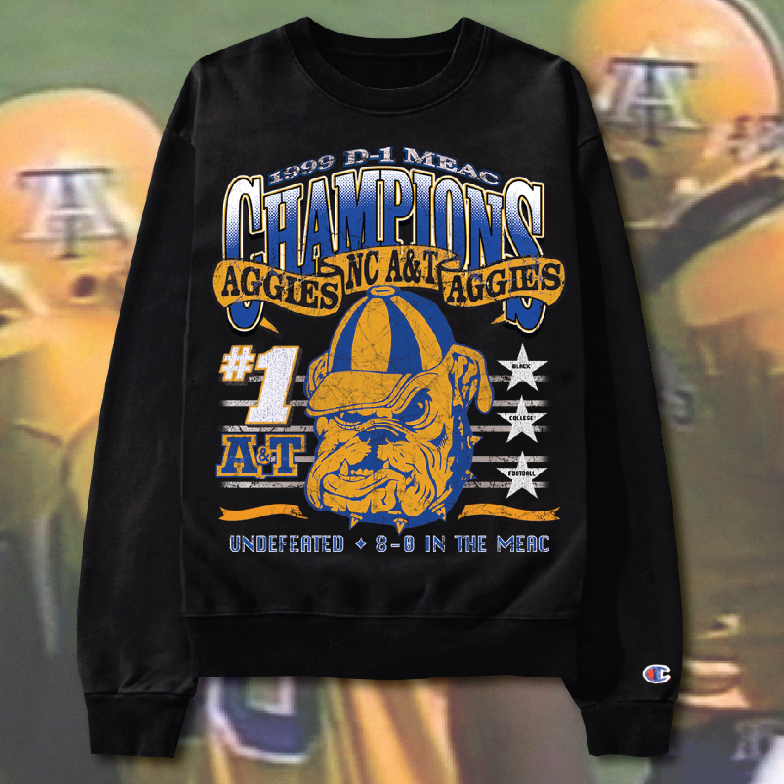 Vintage MEAC Champions Crewneck Sweatshirt - North Carolina A&T [NCAT]