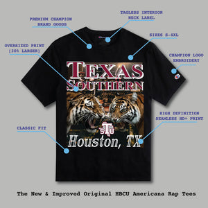 BCU X Champion Original HBCU Americana Rap Tee - Texas Southern