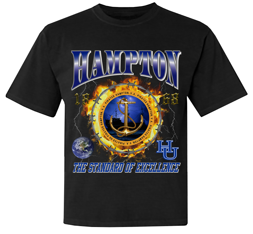 HBCU Ring of Fire T-Shirt - Hampton