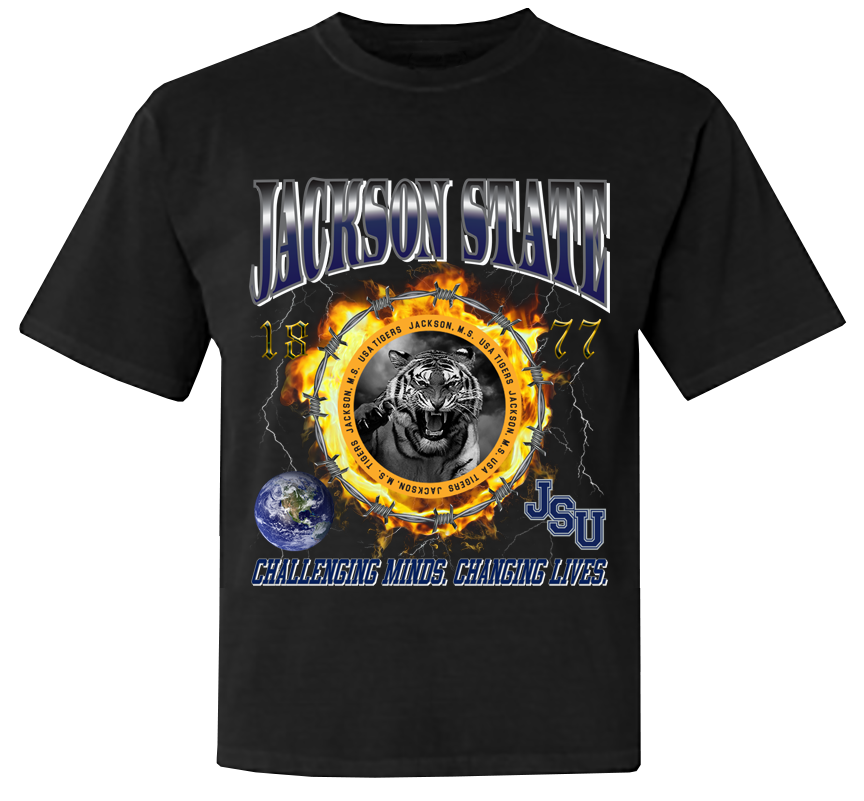 HBCU Ring of Fire T-Shirt - Jackson State