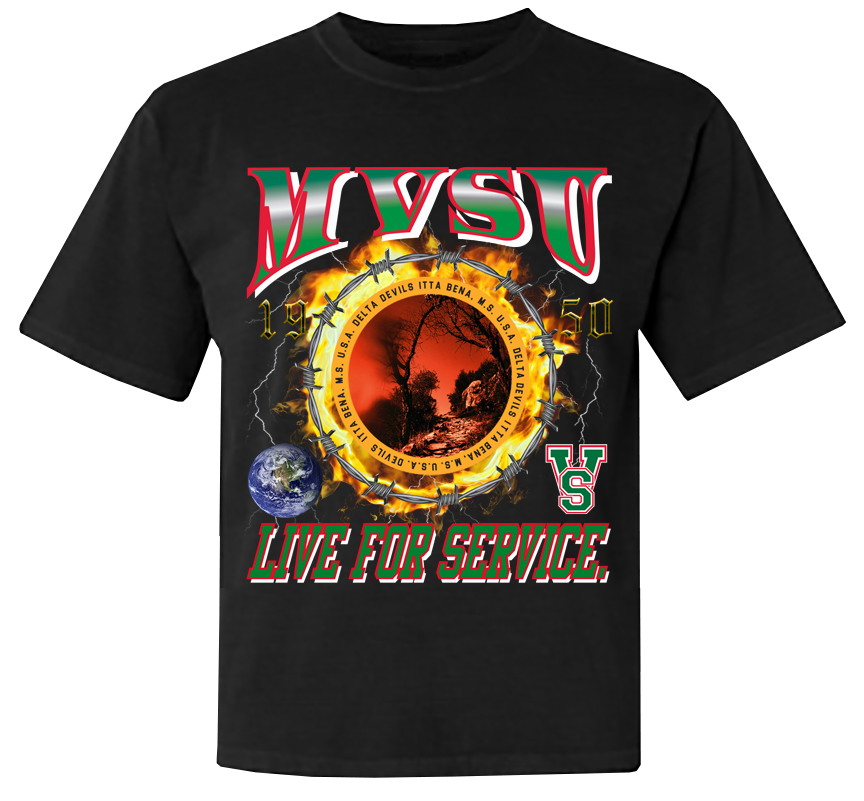 HBCU Ring of Fire T-Shirt - Mississippi Valley State [MVSU]