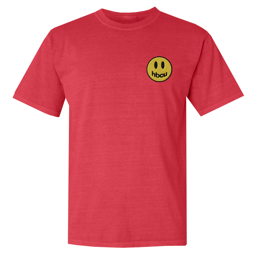 HBCU Smiley Embroidered Garment-Dyed T-Shirt